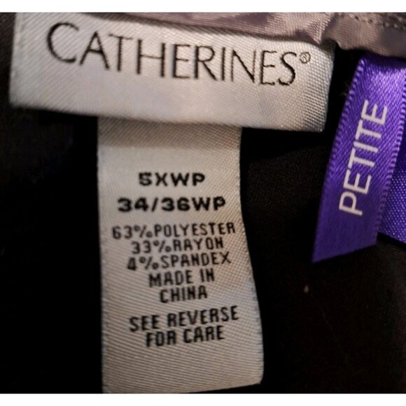 Catherine's Women's Black Size 5X Petite Dress Pants 34-36W - Picture 4 of 5